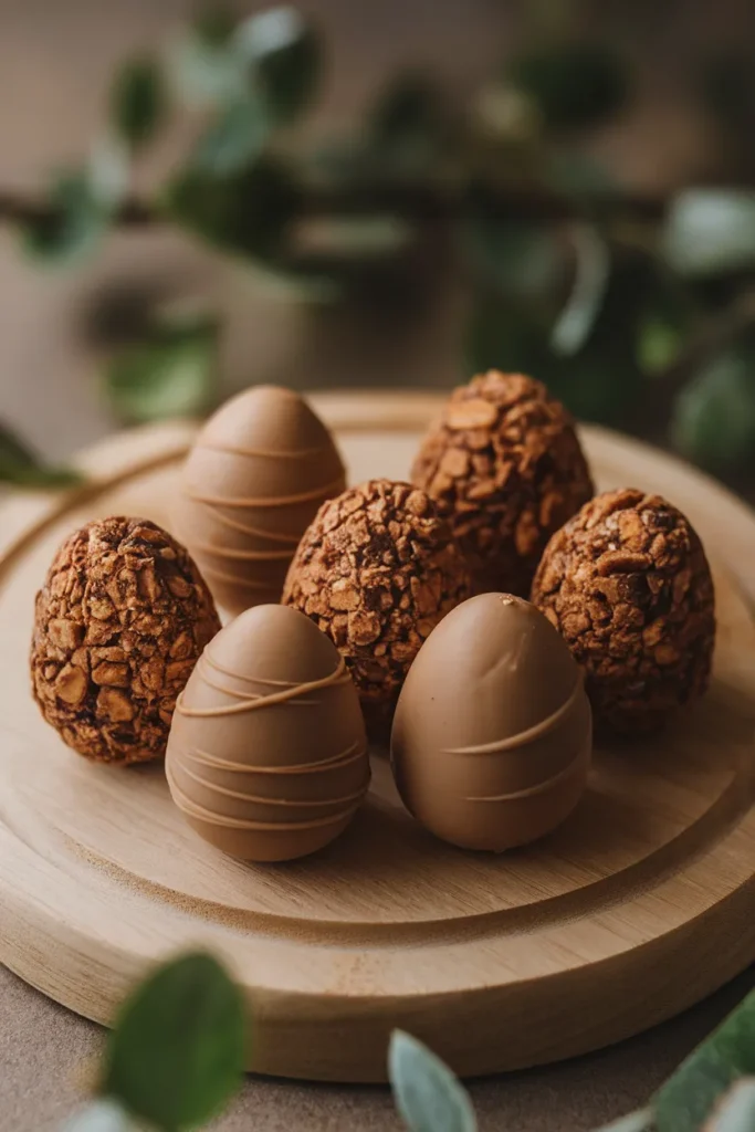 Peanut Butter Date Chocolate Eggs