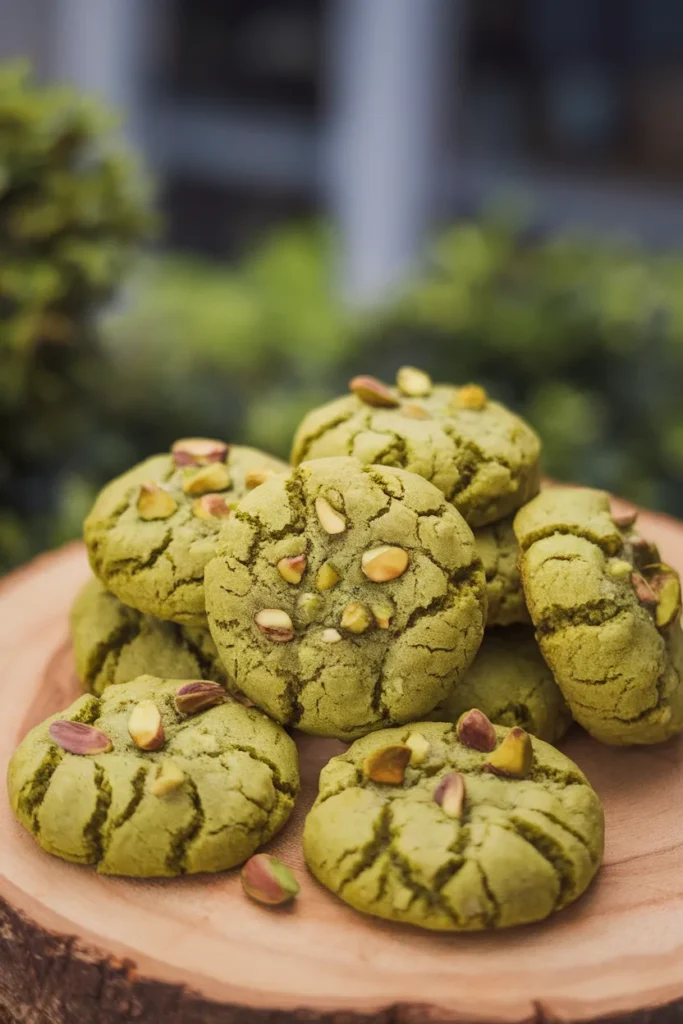 Pistachio Matcha Cookies Flourless