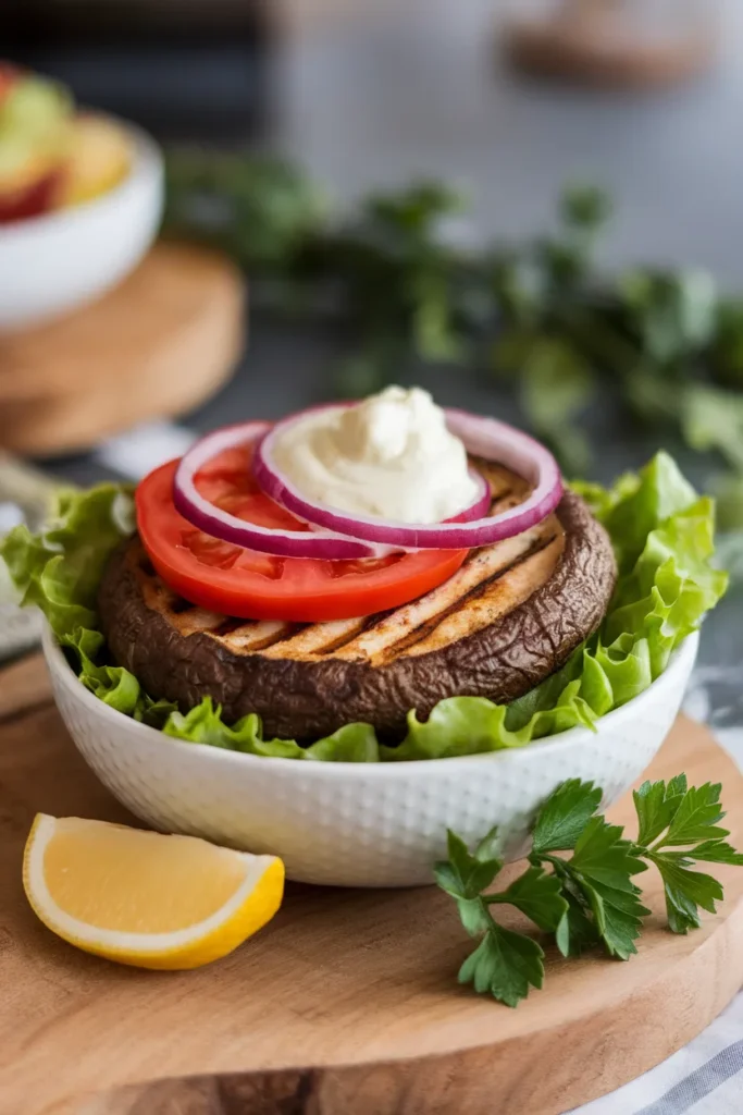 Portobello Mushroom Burger Bowl