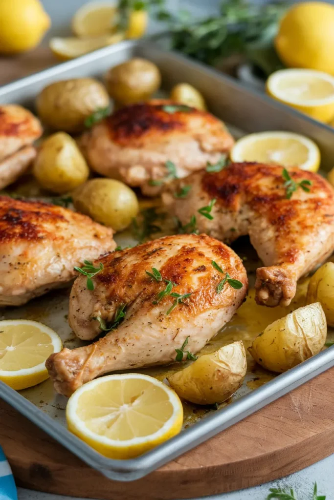10 Spring Dinner Ideas for Picky Eaters 2 Sheet Pan Lemon Chicken with Baby Potatoes