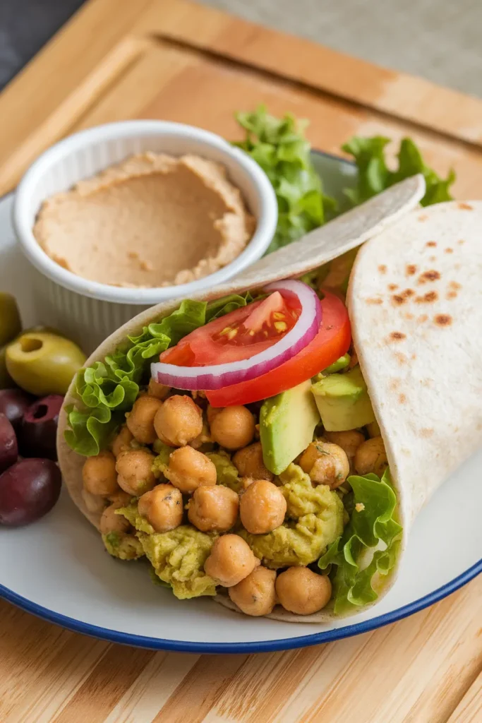 7 Healthy Picnic Food Ideas So Good, You'll Never Pack a Sad Sandwich Again 2 Smashed Chickpea Avocado Wraps