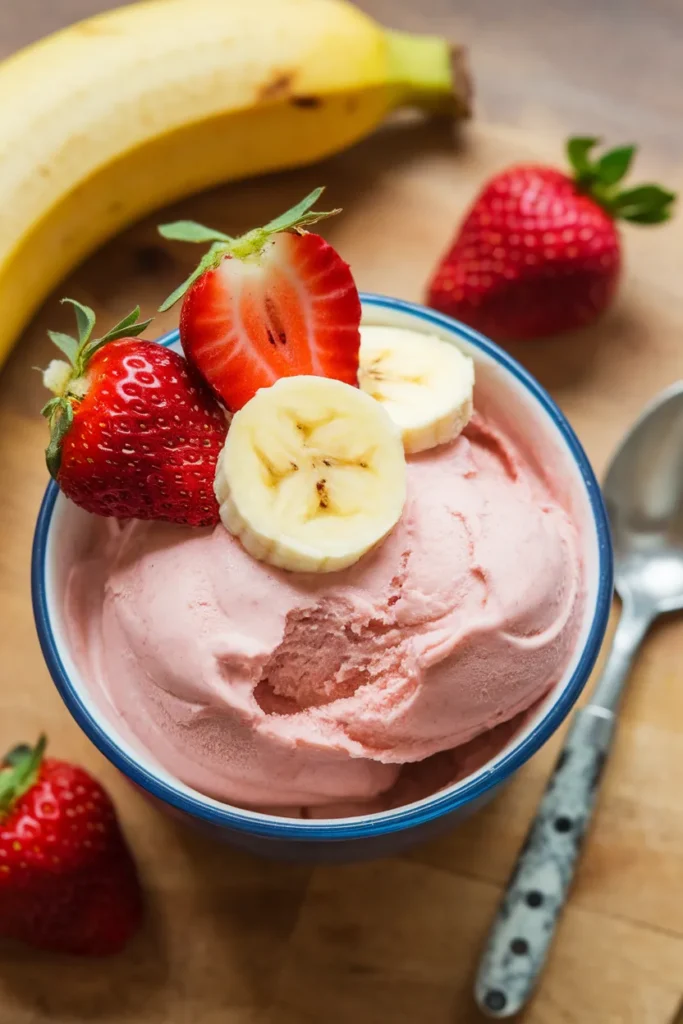 Strawberry Banana Nice Cream