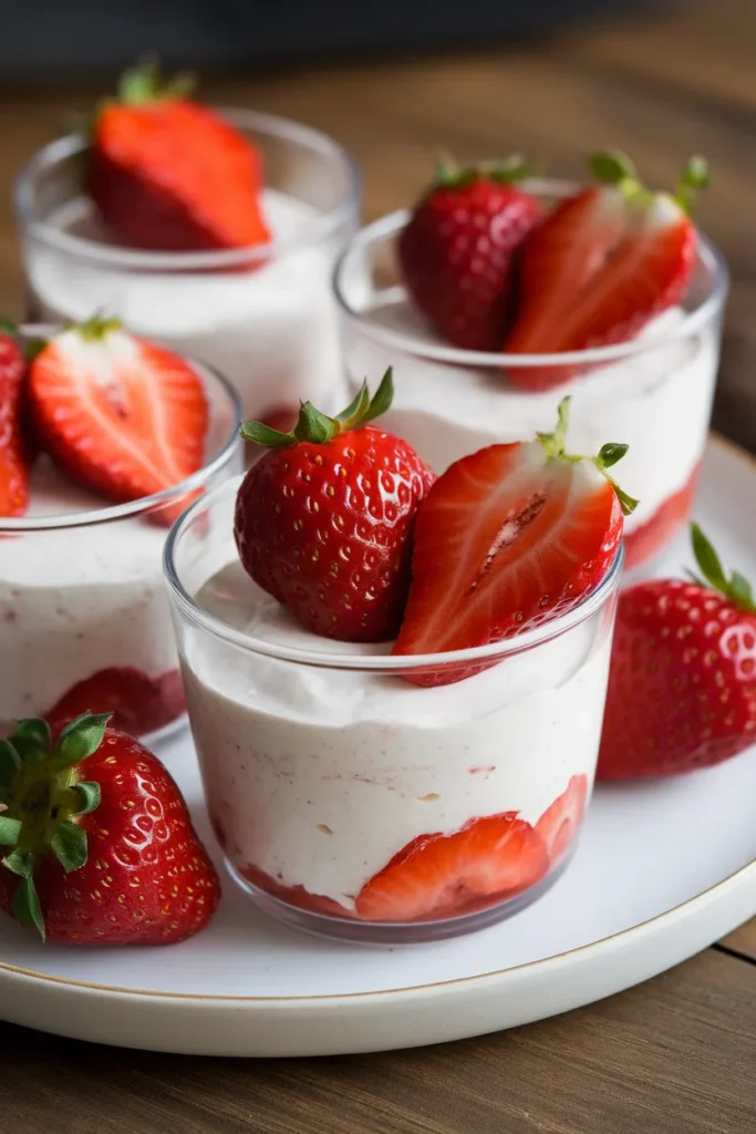 15 Cottage Cheese Desserts Are Breaking the Internet — Here’s Why You Need to Try Them NOW 4 Strawberry Cottage Cheese Mousse Cups