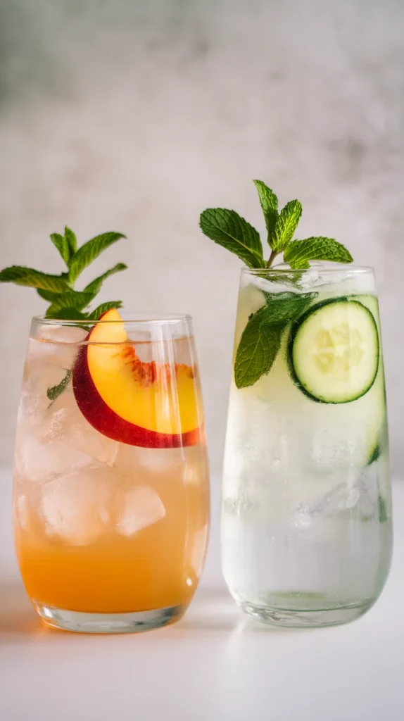 10 Refreshing Spring Cocktails for an Instant Energy Boost 10 The Peach Apple Cider Vinegar Tonic