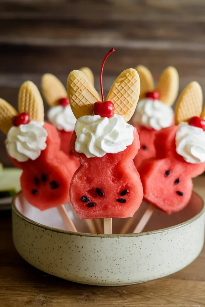 Watermelon Bunny Pops