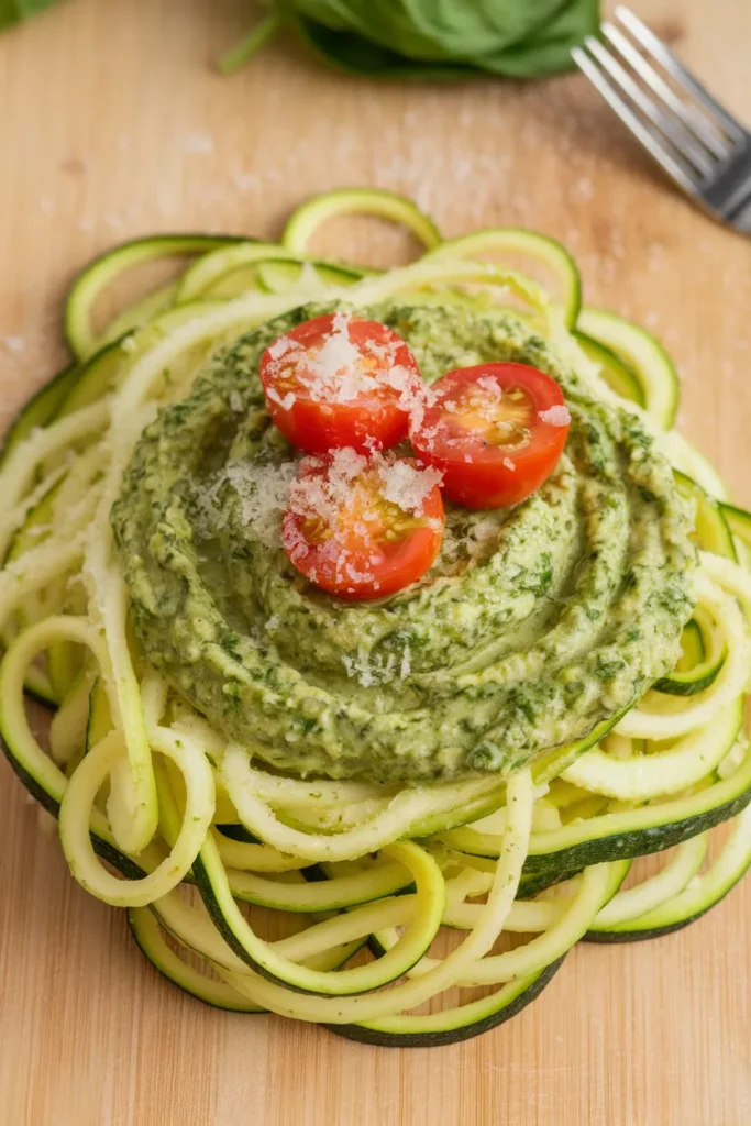11 Low-Carb Cottage Cheese Lunch Ideas 11 Zucchini Noodles with Cottage Cheese Pesto