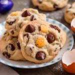 Cadbury Egg Chocolate Chip Cookies